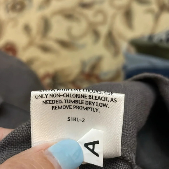 Eileen Fisher Skirt 100% Linen Gray Size S - Picture 6 of 6